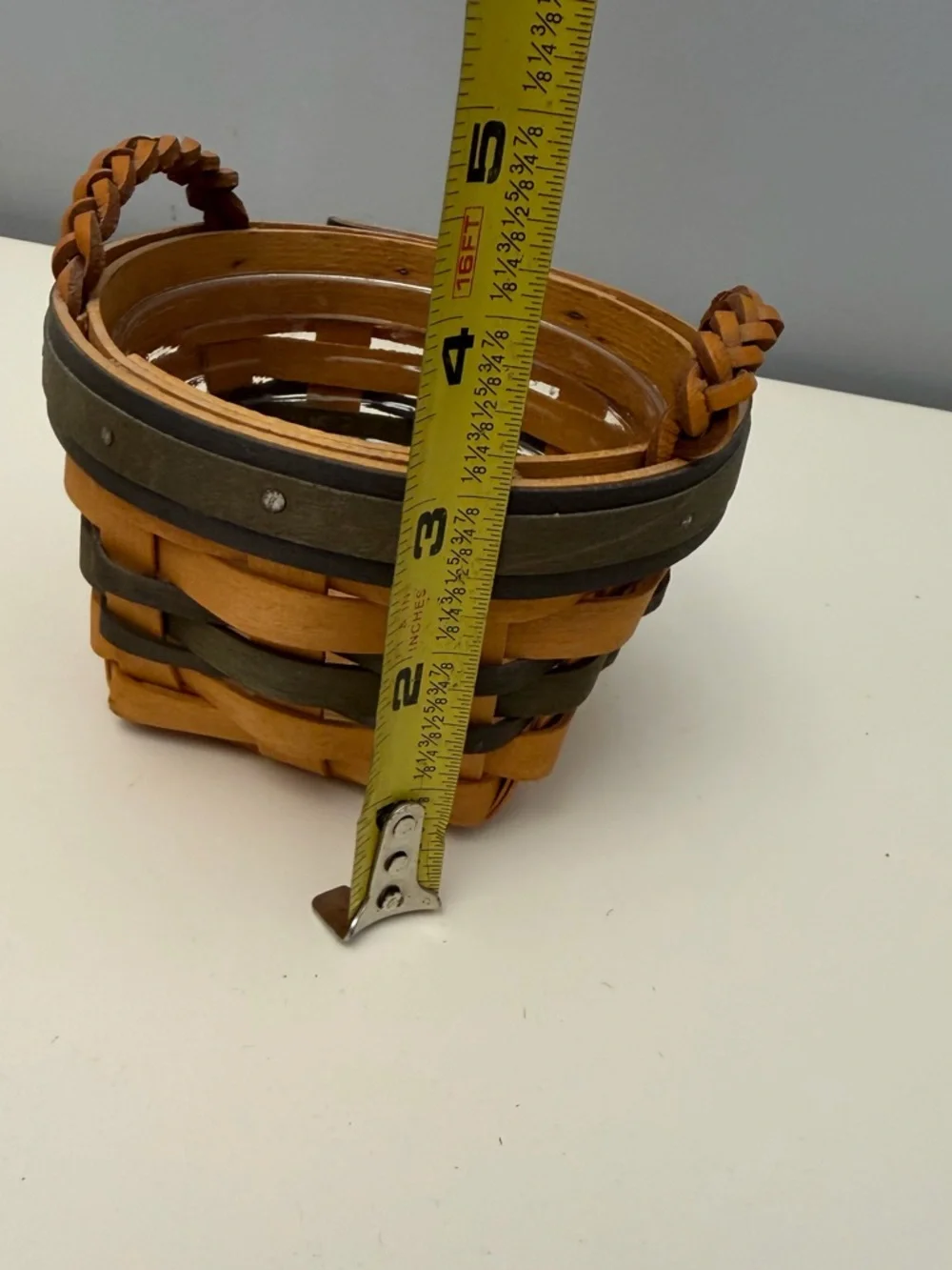 Longaberger Thyme Booking Basket Fabric Liner and Protector Collectors Club 1998